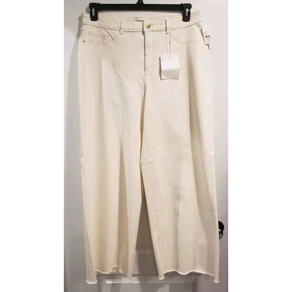 DL1961 Hepburn Wide Leg High Rise Vintage Jeans-Eggshell Size 20W NWT MSRP $199 - Picture 8 of 16